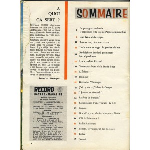 RECORD N° 16 AVRIL - 1963 - BAYARD MAGAZINE