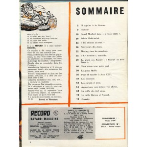 RECORD N° 20 - AOUT 1963 - BAYARD MAGAZINE RECORD N° 20 - AOUT 1963 - BAYARD MAGAZINE