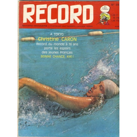 RECORD N° 34 - OCTOBRE 1964 - BAYARD MAGAZINE﻿.