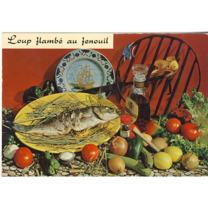 RECETTE EMILIE BERNARD N° 167 - LOUP FLAMBE AU FENOUIL