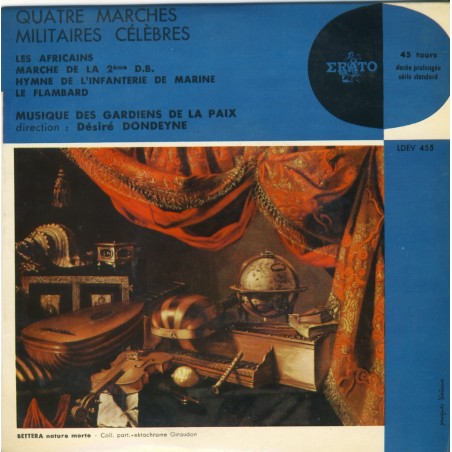 DISQUE 45 TOURS - MUSIQUE DES GARDIENS DE LA PAIX﻿ - QUATRE MARCHES MILITAIRES CELEBRES