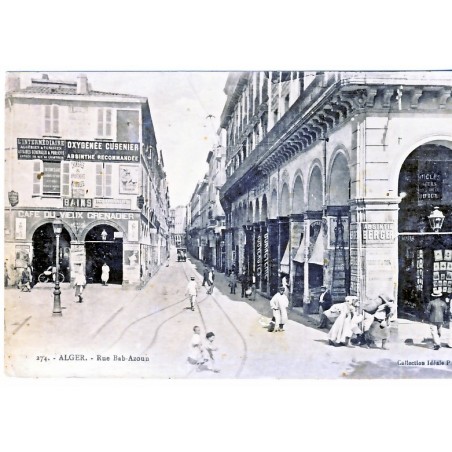 CARTE POSTALE ALGER - RUE BAB AZOUN