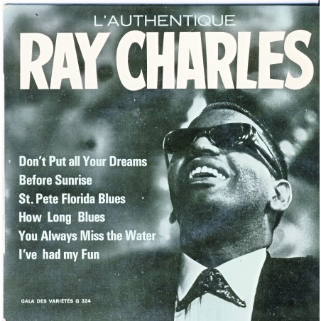 DISQUE 33 TOURS 1/3  - L'AUTHENTIQUE RAY CHARLES