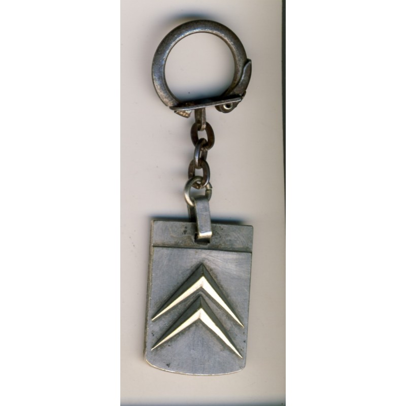 PORTE CLES CITROEN CHEVRONS - METAL﻿ RECTANGULAIRE