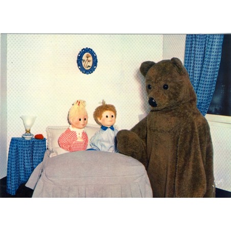 CARTE POSTALE ORTF - BONNE NUIT LES PETITS N° 5﻿. NOUNOURS, NICOLAS et PIMPRENELLE