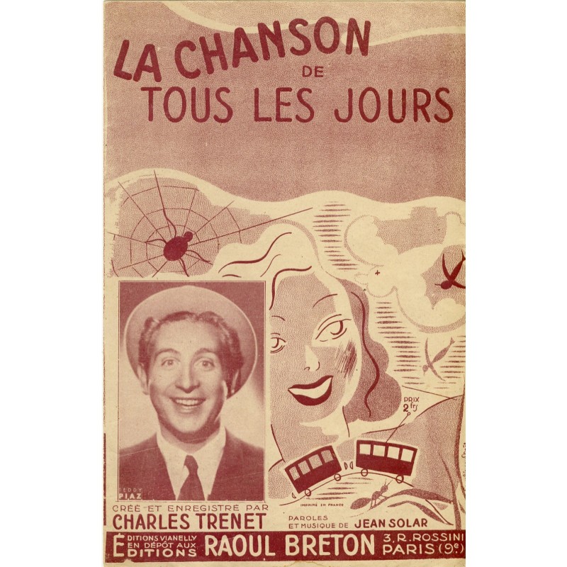 PARTITION DE CHARLES TRENET. LA CHANSON DE TOUS LES JOURS