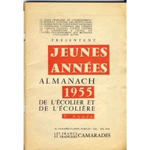 JEUNES ANNEES 1955 - ALMANACH DE L'ECOLIER ET DE L'ECOLIERE