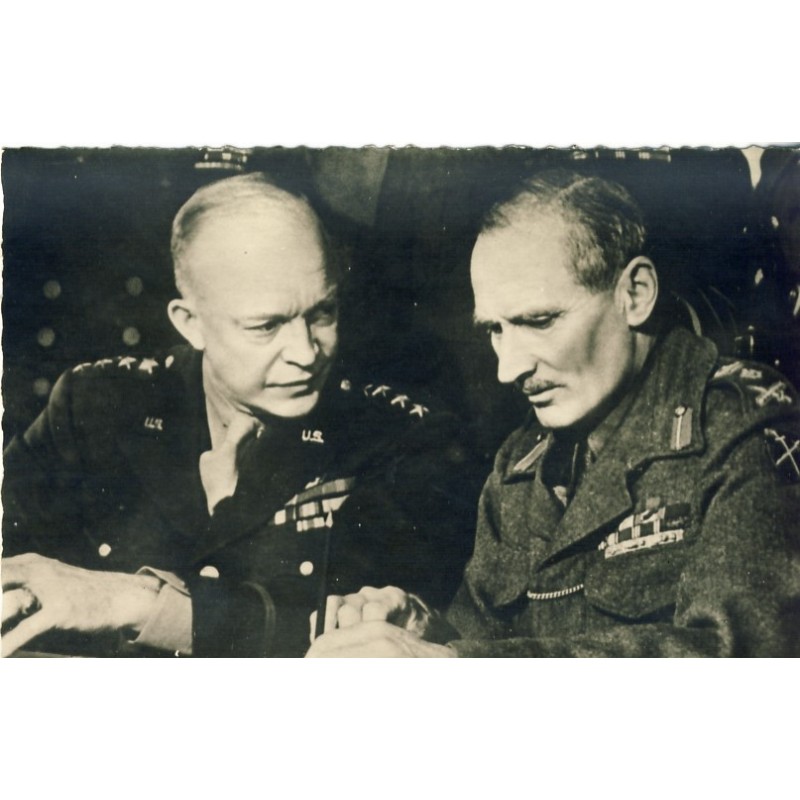 CARTE LE MARECHAL MONTGOMERY ET LE GENERAL EISENHOWER