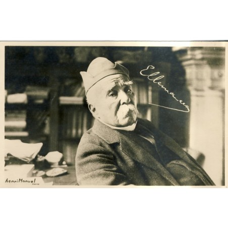 CARTE CLEMENCEAU - PHOTO SIGNEE HENRI MANUEL