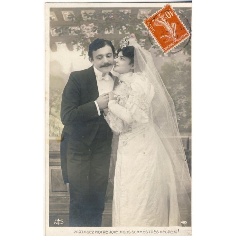 CARTE POSTALE MARIAGE - PARTAGEZ NOTRE JOIE