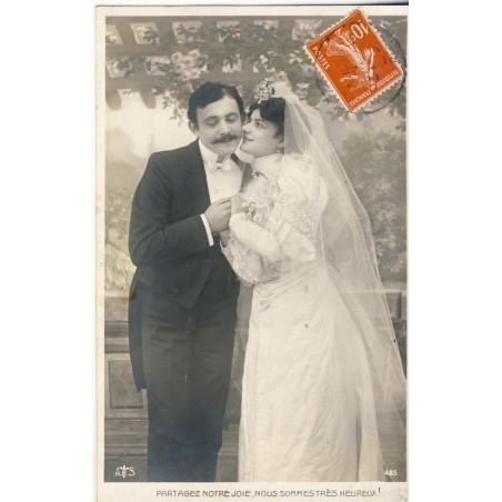 CARTE POSTALE MARIAGE - PARTAGEZ NOTRE JOIE