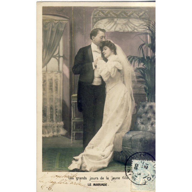 CARTE POSTALE MARIAGE - LES GRANDS JOURS DE LA JEUNE FILLE