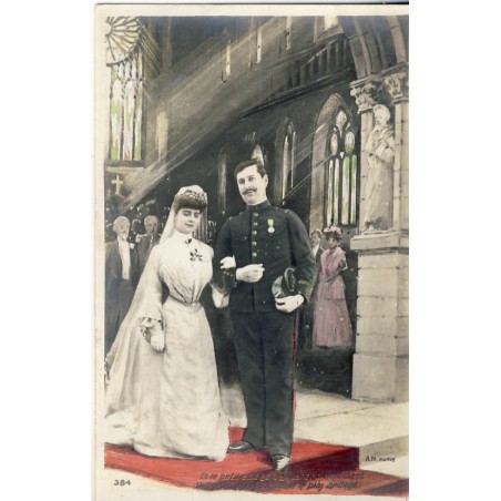 CARTE POSTALE MARIAGE - SORTIE DE L'EGLISE