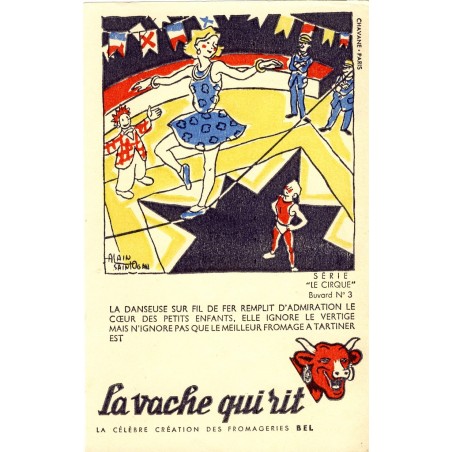 BUVARD LA VACHE QUI RIT - LE CIRQUE N° 3 : LA DANSEUSE SUR LE FIL