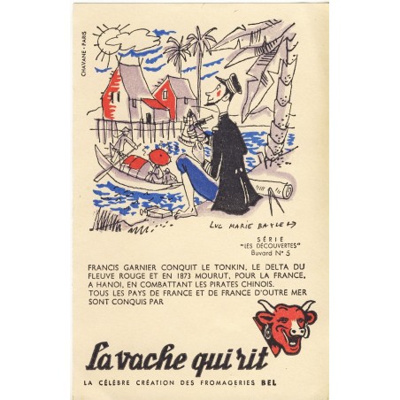 BUVARD LA VACHE QUI RIT -  LES DECOUVERTES N°5 - FRANCIS GARNIER