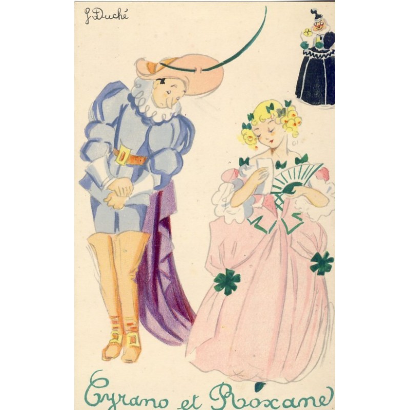 CARTE POSTALE J. DUCHE - CYRANO ET ROXANE