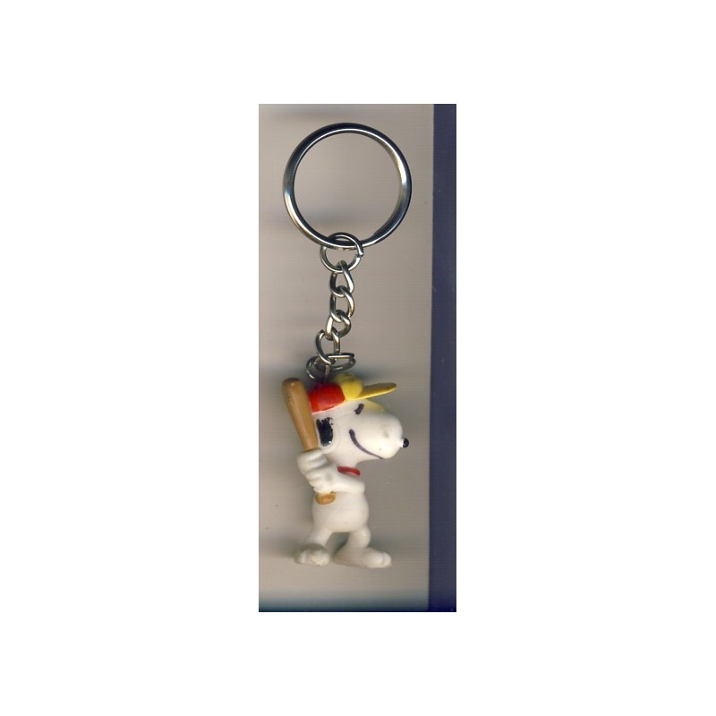 PORTE CLES SNOOPY JOUE AU BASE BALL