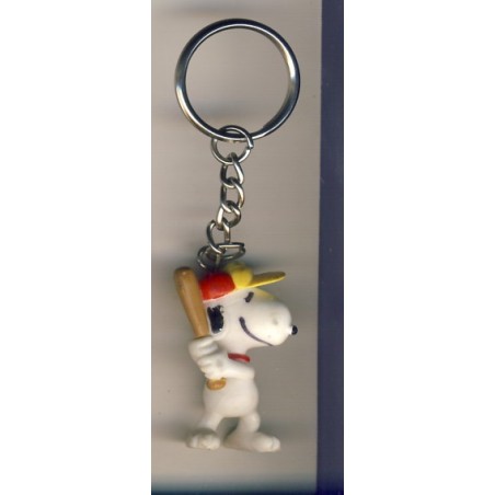 PORTE CLES SNOOPY JOUE AU BASE BALL