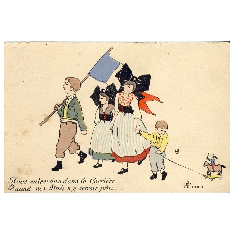 CARTE POSTALE HENRIETTE DELALAIN - NOUS ENTRERONS DANS LA CARRIERE...