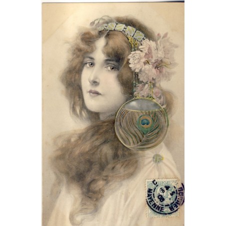 CARTE POSTALE  M. M. VIENNE - JEUNE FEMME AU BANDEAU 