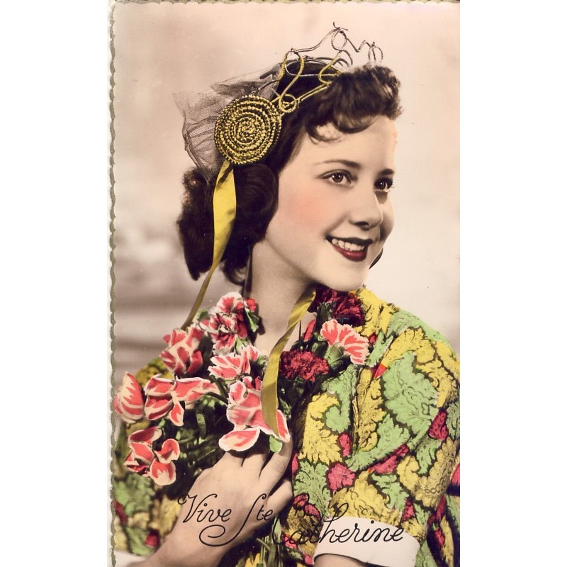 CARTE POSTALE SAINTE CATHERINE - COIFFE DIADEME