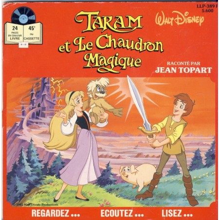 LIVRE-DISQUE 45 TOURS TARAM ET LE CHAUDRON MAGIQUE - WALT DISNEY