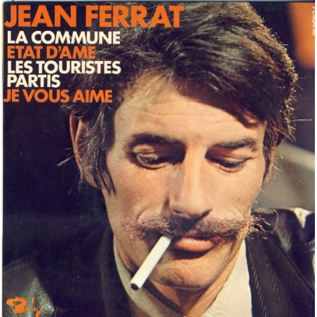 DISQUE 45 TOURS 17 cm EP - BIEM.  JEAN FERRAT - LA COMMUNE