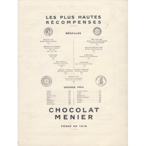 FACTURE CHOCOLAT MENIER PARIS 1939 FACTURE CHOCOLAT MENIER PARIS 1939