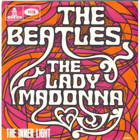 DISQUE 45 TOURS 17 cm EP BIEM -  LES  BEATLES - THE LADY MADONNA