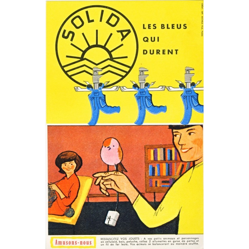 BUVARD SOLIDA - LES BLEUS QUI DURENT - Amusons-nous