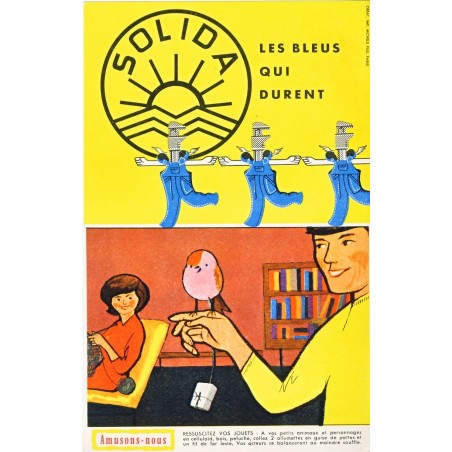BUVARD SOLIDA - LES BLEUS QUI DURENT - Amusons-nous