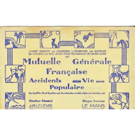 BUVARD MUTUELLE GENERALE FRANCAISE POPULAIRE - LE MANS