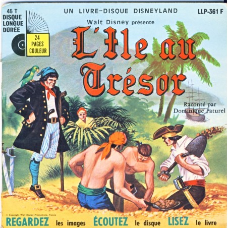 LIVRE DISQUE - L'ILE AU TRESOR - UN CONTE DE WALT DISNEY