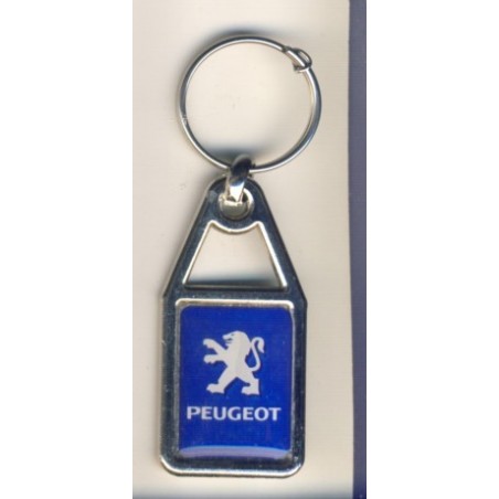 PORTE CLES PEUGEOT METAL ET EPOXY AVEC LOGO