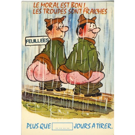 CARTE POSTALE MILITARE - LE MORAL EST BON !....