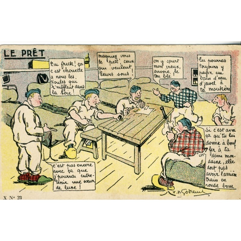 CARTE POSTALE MILITAIRE - LE PRET