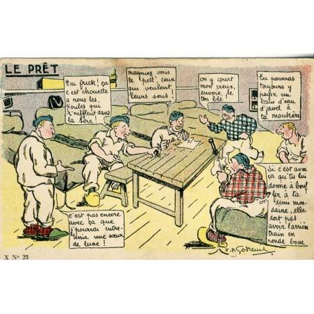 CARTE POSTALE MILITAIRE - LE PRET