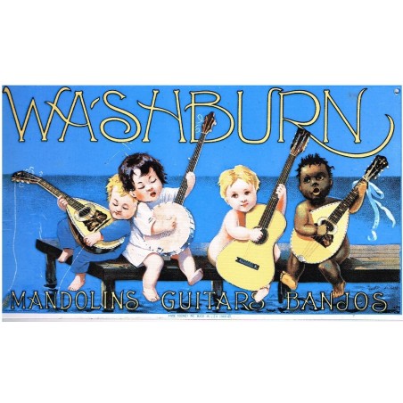 PLAQUE EMAILLEE INSTRUMENTS DE MUSIQUE WASHBURN