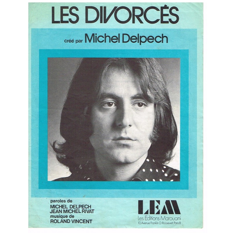 PARTITION MICHEL DELPECH - LES DIVORCES