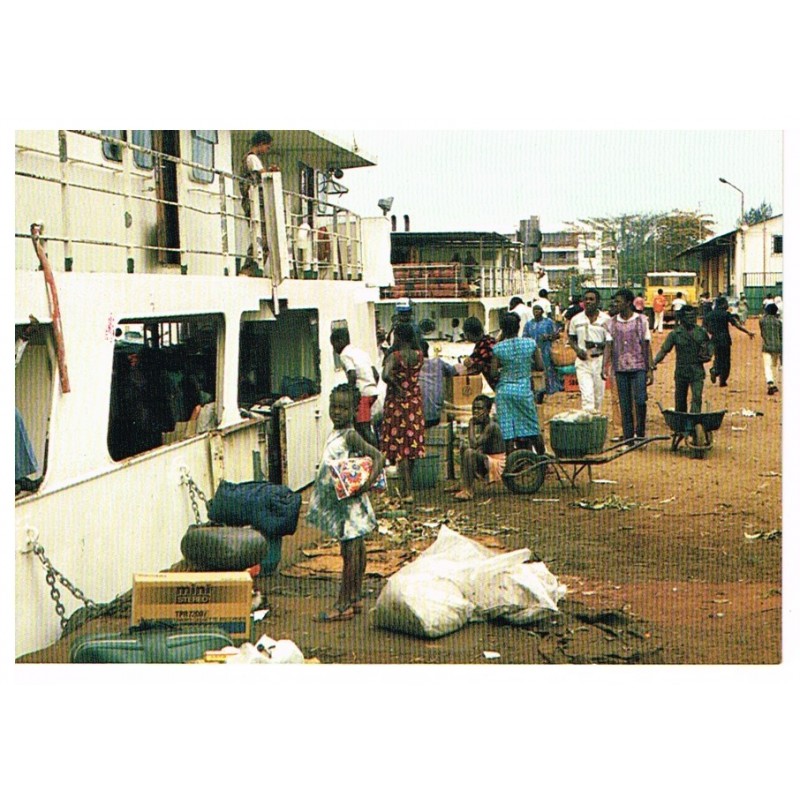 CARTE POSTALE PORT GENTIL -SCENE DE DEPART A LA  CNI