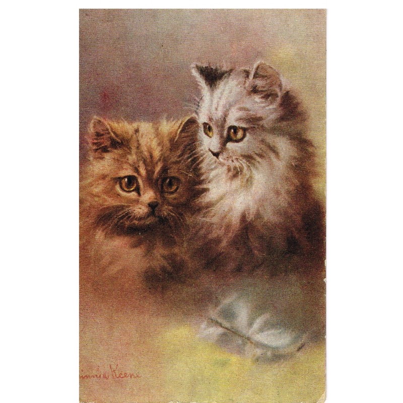 CARTE POSTALE CHATS  SIGNEE MINNIE KEENE