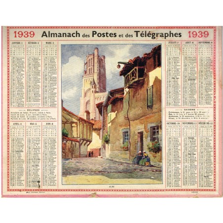 CALENDRIER ALMANACH 1939 - ALBI