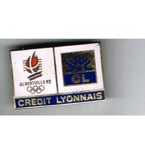 PIN'S ALBERVILLE 92 - CREDIT LYONNAIS METAL EMAILLE