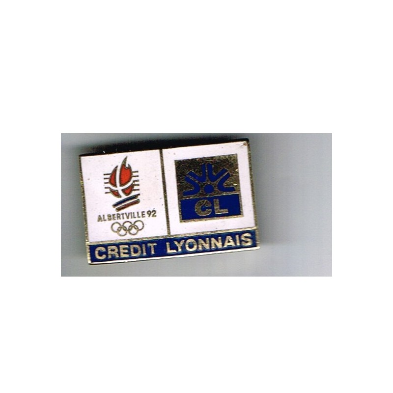 PIN'S ALBERVILLE 92 - CREDIT LYONNAIS METAL EMAILLE