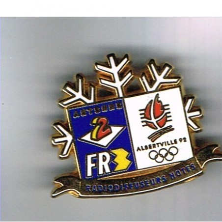 PIN'S J.O. ALBERVILLE 92 - ANTENNE2 FR3  METAL EMAILLE
