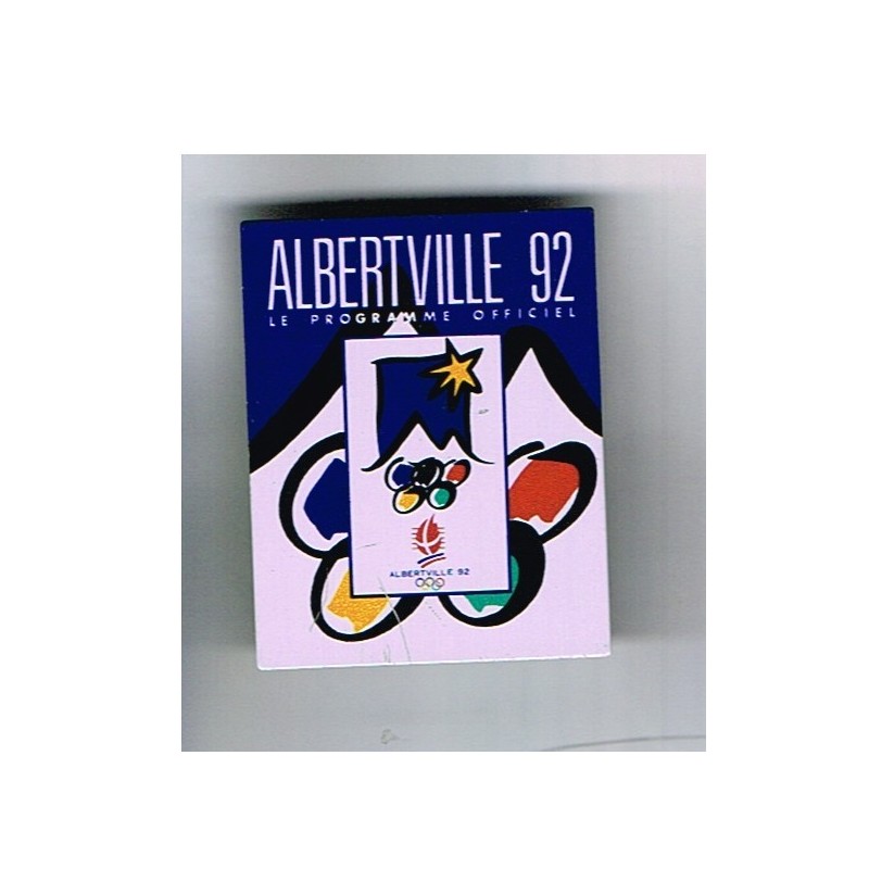 PIN'S J.O. ALBERVILLE 92 - LE PROGRAMME OFFICIEL METAL.