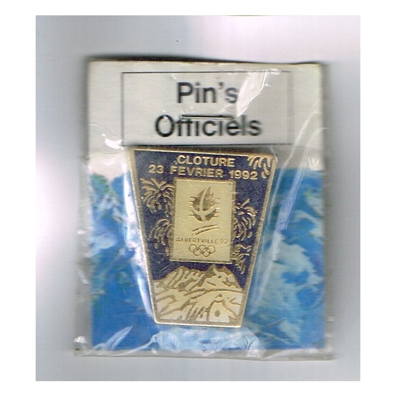 PIN'S J.O. ALBERTVILLE 92 - CLOTURE 23 FEVRIER 1992 -  METAL PIN'S J.O. ALBERTVILLE 92 - CLOTURE 23 FEVRIER 1992 -  METAL