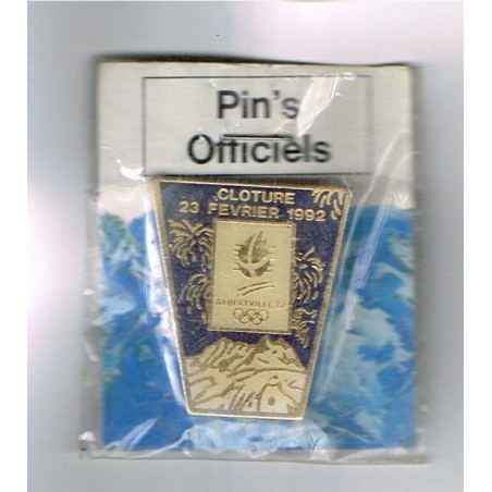 PIN'S J.O. ALBERTVILLE 92 - CLOTURE 23 FEVRIER 1992 -  METAL