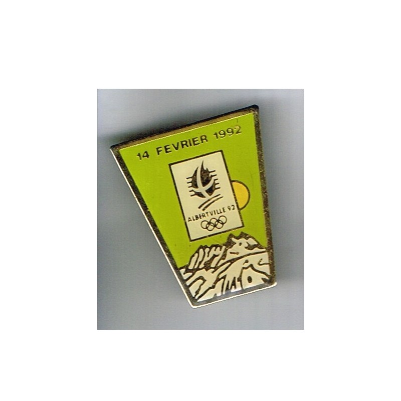 PIN'S J.O. ALBERTVILLE 92 - 14 FEVRIER 1992 -  METAL PIN'S J.O. ALBERTVILLE 92 - 14 FEVRIER 1992 -  METAL