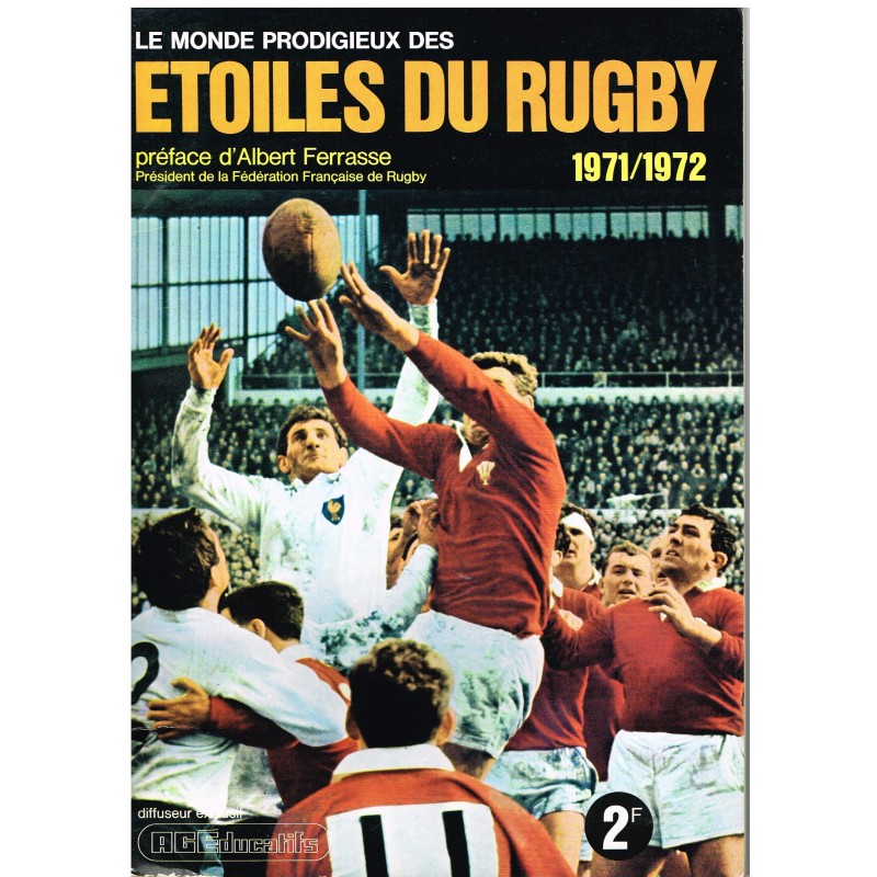 ALBUM DE RUGBY : LE MONDE PRODIGIEUX DES ETOILES DU RUGBY  1971/1972